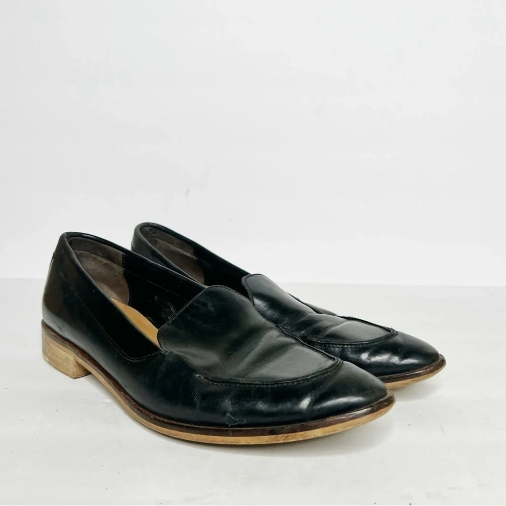 Everlane The Modern Loafer Black Leather Flats Size 8 Made in Italy Women’s